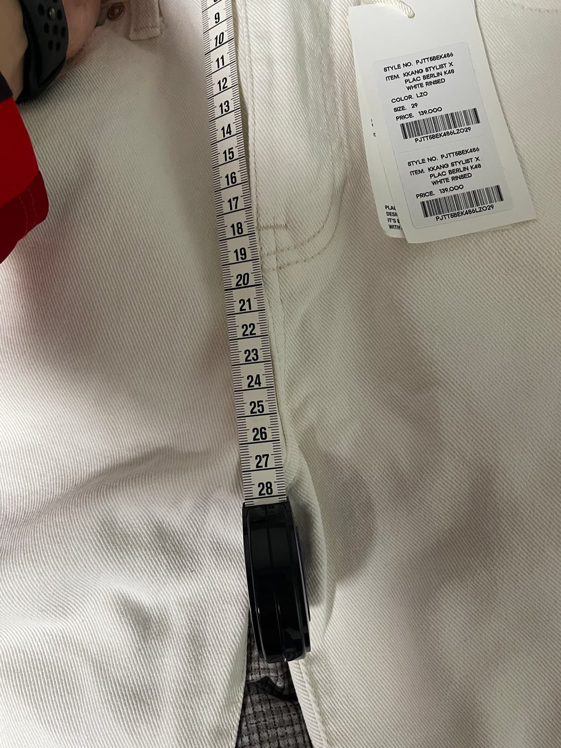 PLAC 플랙 화이트 데님 팬츠 29 새상품 상품이미지7