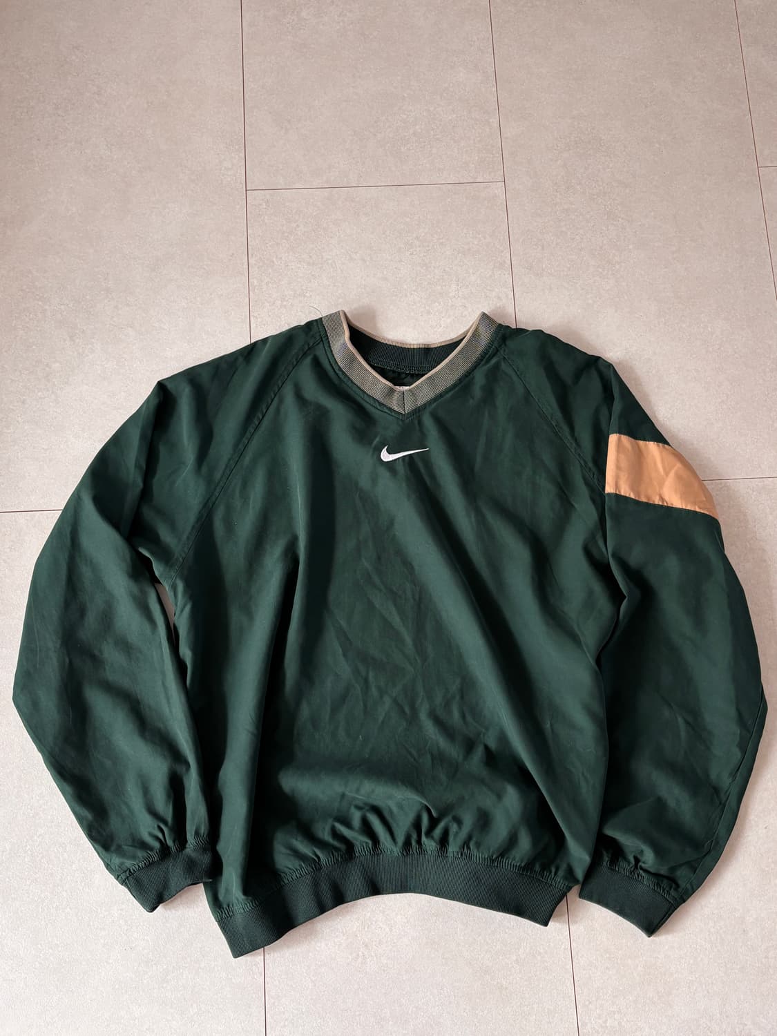 90s Nike 빈티지 트레이닝 풀오버 브이넥 · 밀리터리 그린 L 상품이미지1