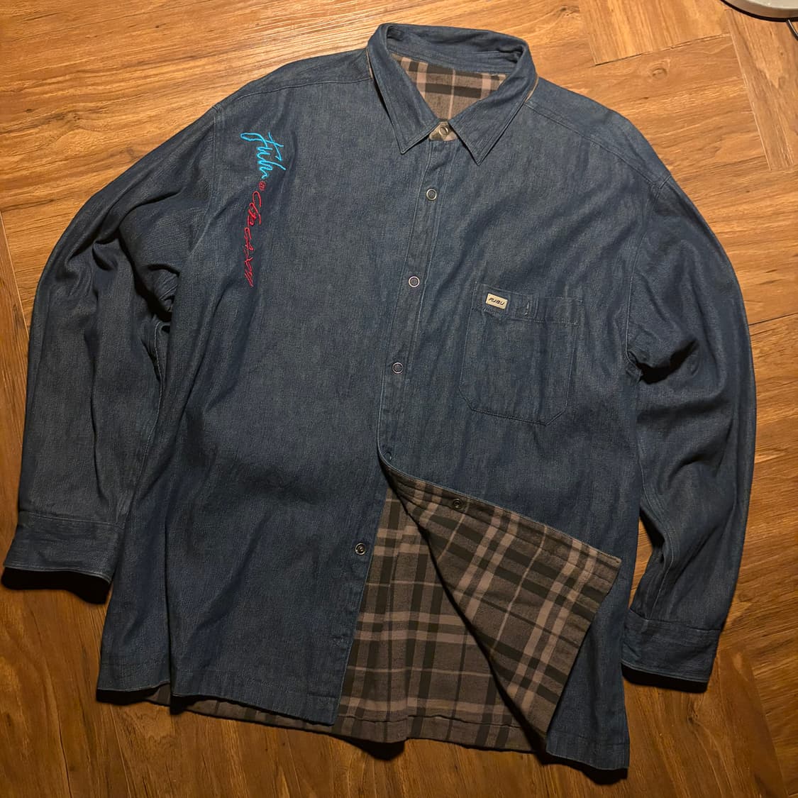2002 FUBU REVERSIBLE DENIM SHIRT 상품이미지4