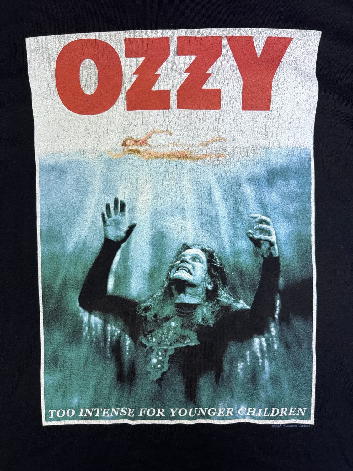 빈티지 00s 오지오스본 OZZY OSBOURNE 죠스 JAWS 패러디 상품이미지2
