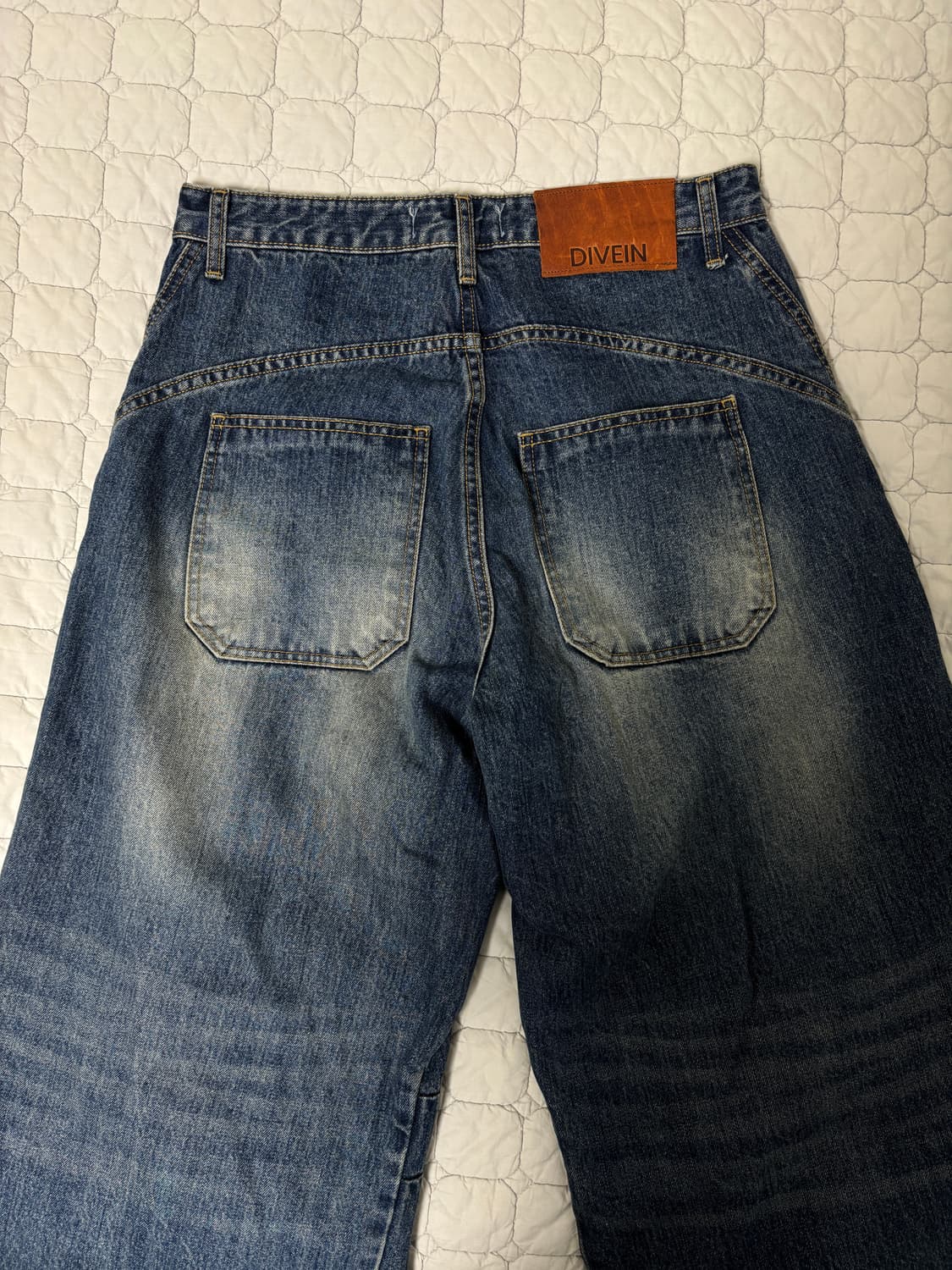 [1] 다이브인 와이드 커브드 데님 팬츠 상품이미지5