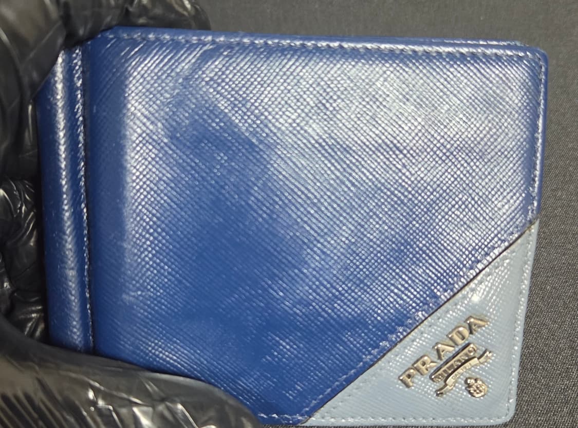 [정품] 프라다 사피아노 투톤 레더 머니클립 카드지갑 상품이미지2