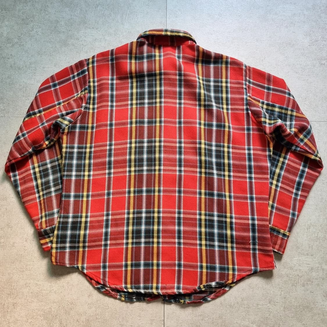 70s USA Big Mac Check Flannel Shirt L sz 상품이미지8