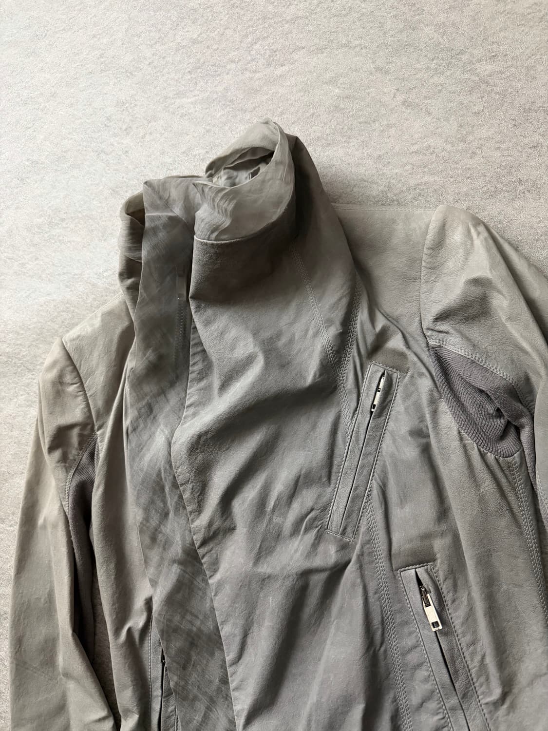 10AW 릭오웬스 캥거루 드레이프 하이넥 자켓 상품이미지3