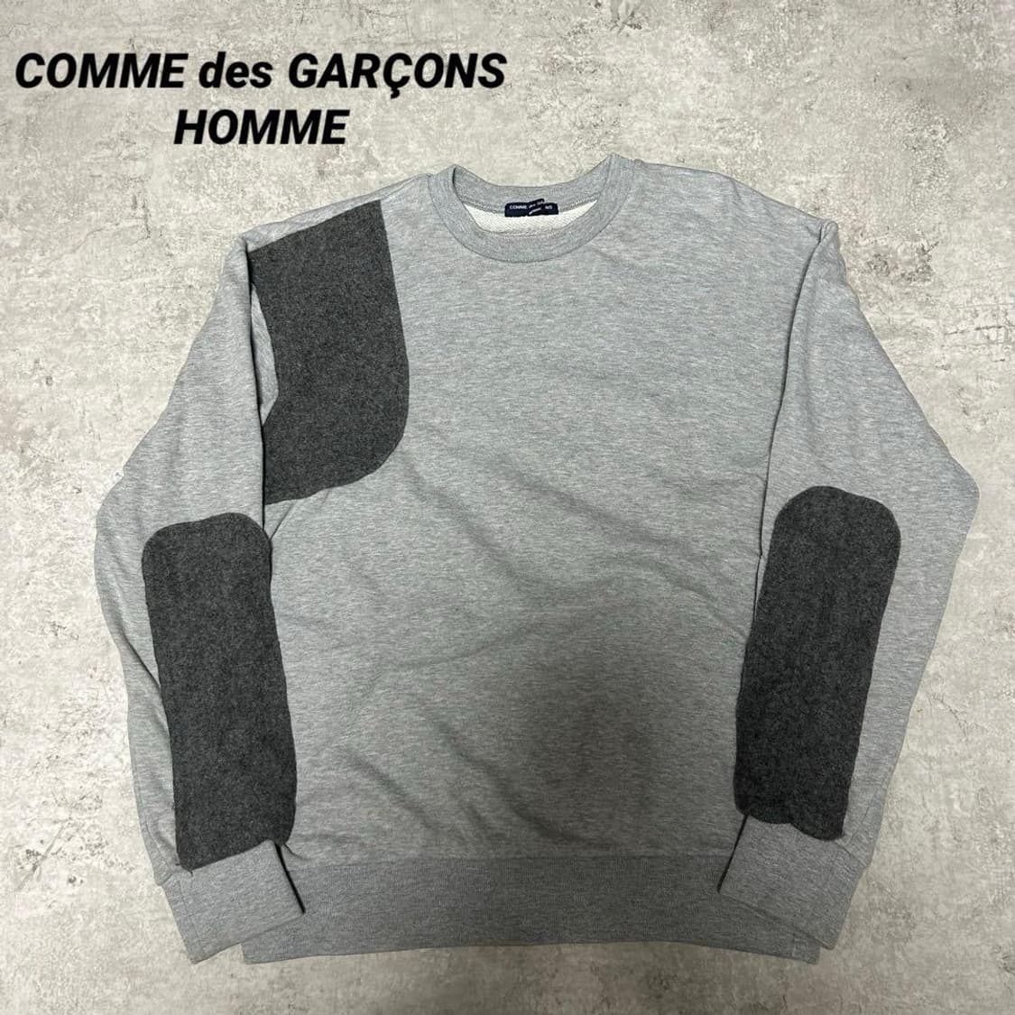 07AW 꼼데가르송 옴므 엘보 패치 스웻셔츠 상품이미지1