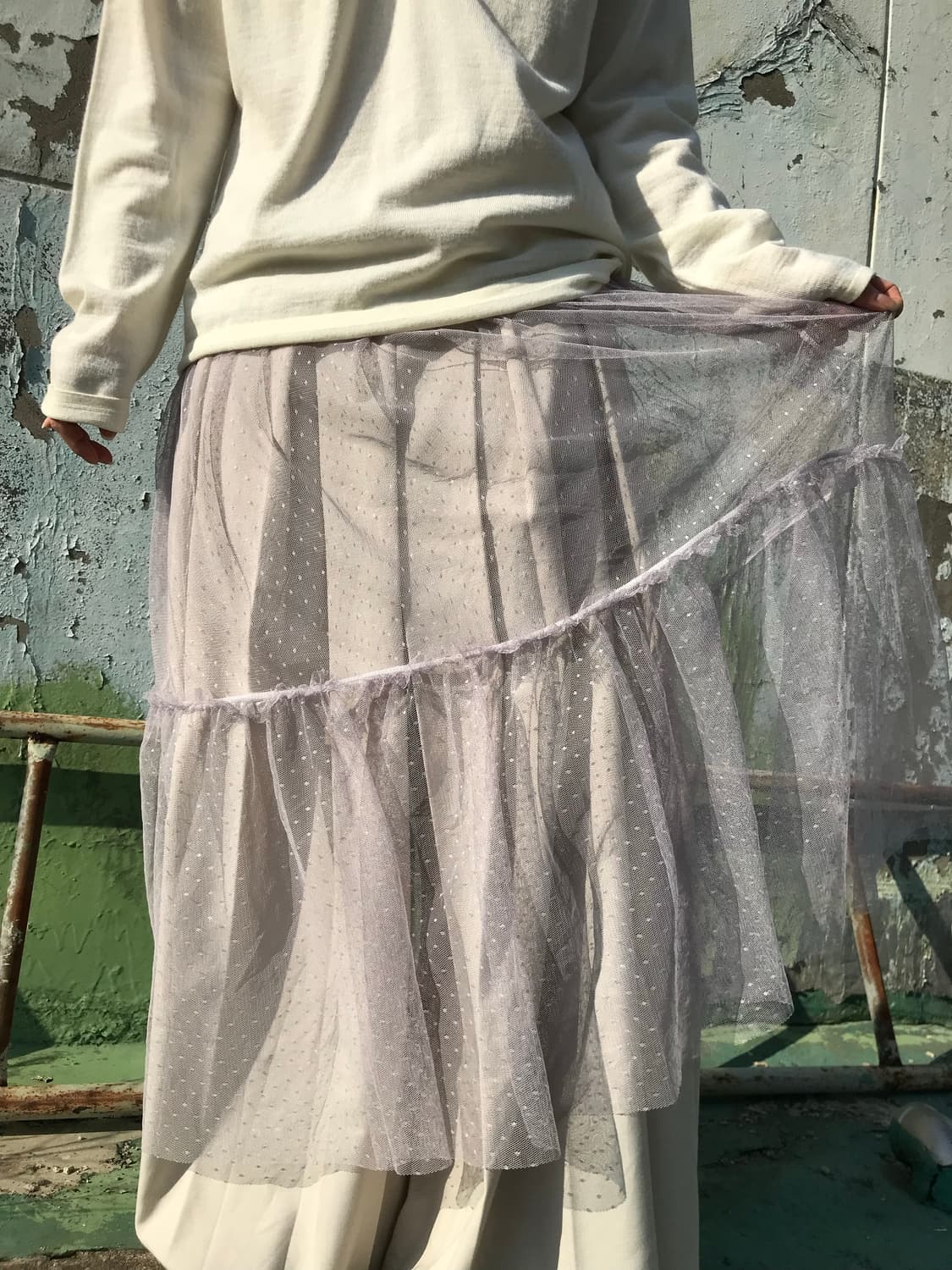 연보라 쉬머 레이어드 원피스  상품이미지7