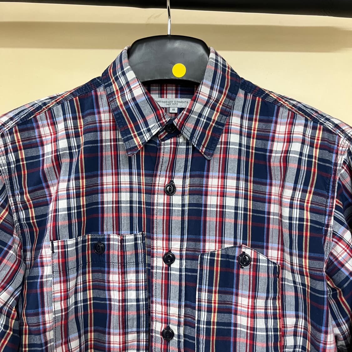 [XS] 엔지니어드가먼츠 워크 셔츠 포플린체크 엔가 상품이미지2