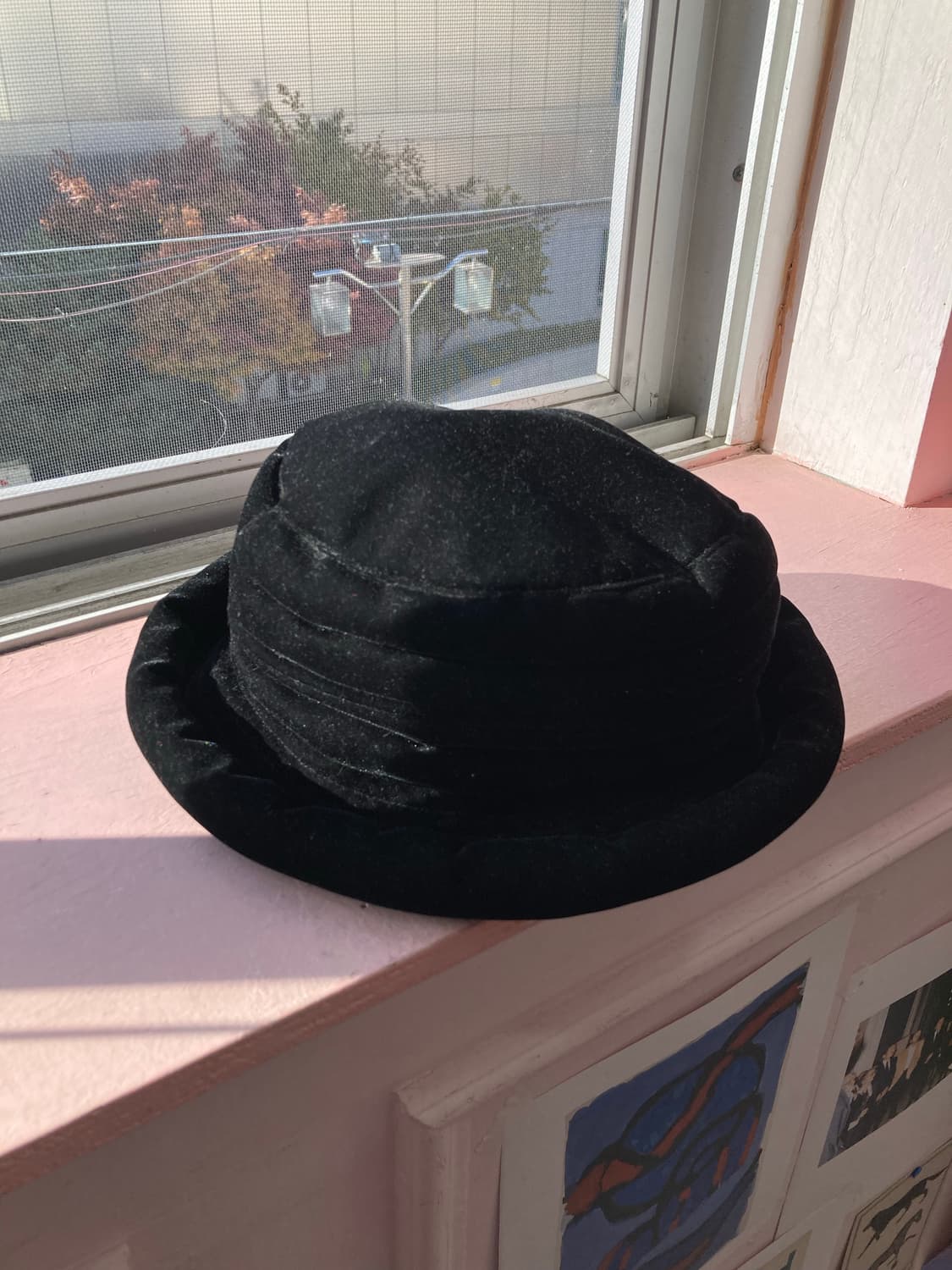 블랙 벨벳 털모자 상품이미지5