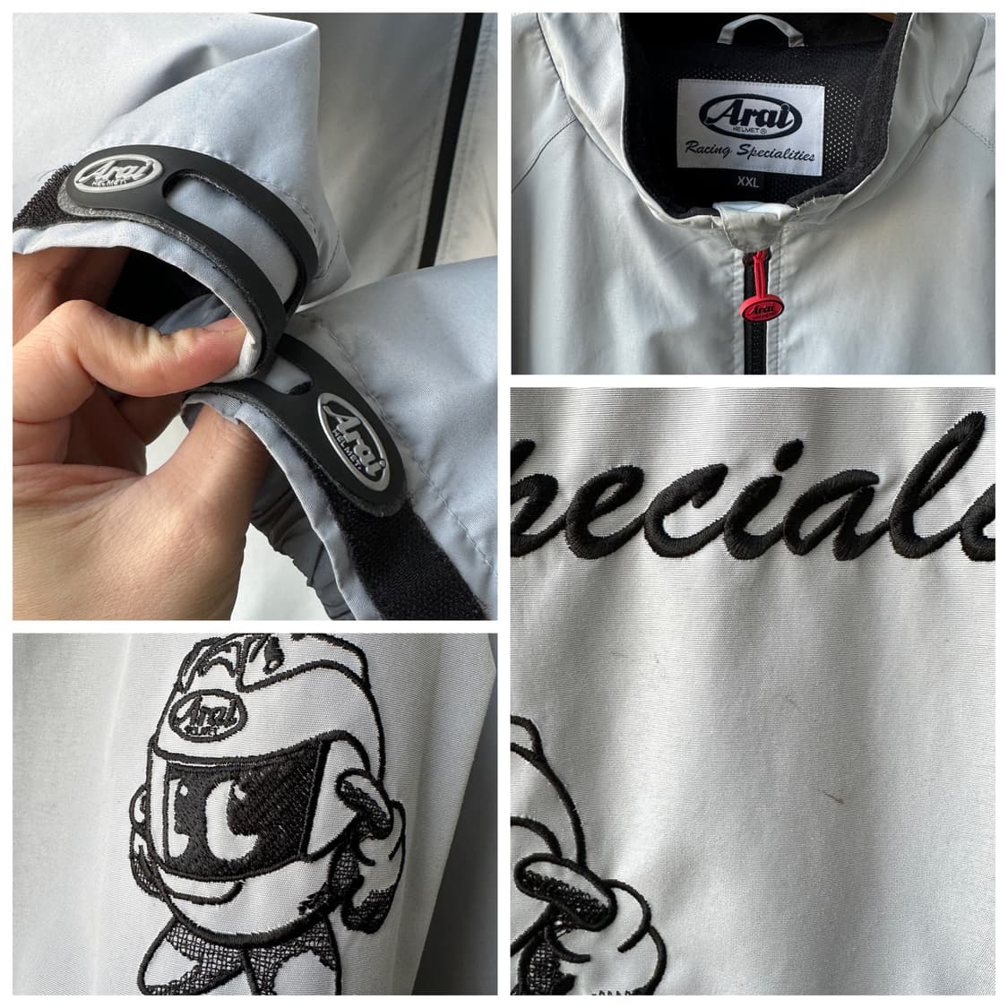 아라이 구형 레이싱 바람막이 자켓 실버 그레이 XXL 상품이미지10