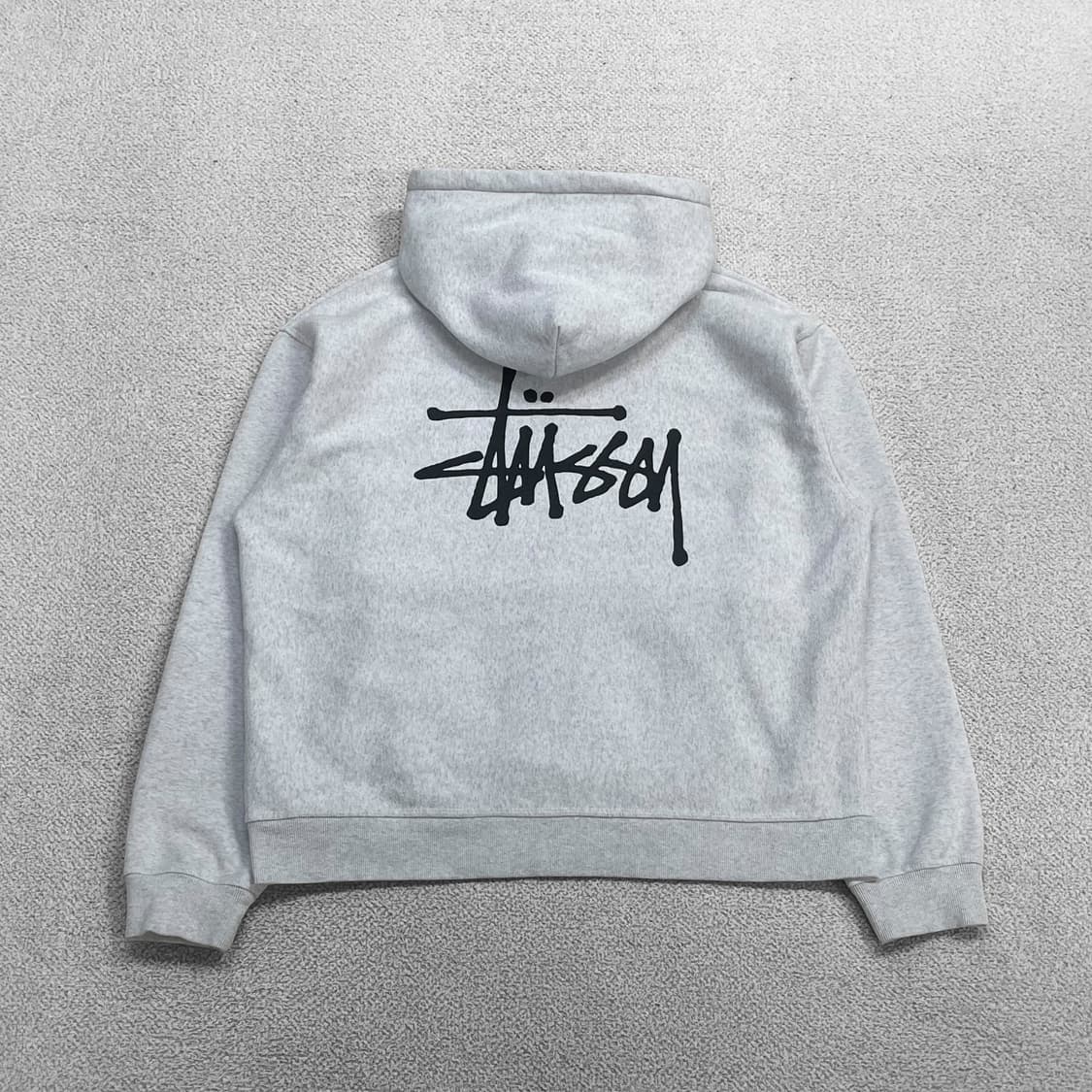 스투시 Stussy 베이직 로고 후드티 애쉬그레이 상품이미지1