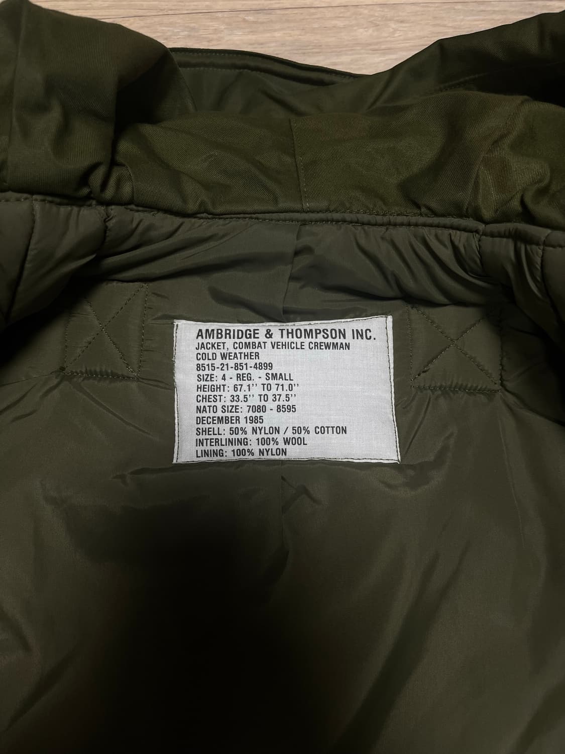 캐나다군 탱커자켓 데드스탁 (S/R) 상품이미지2