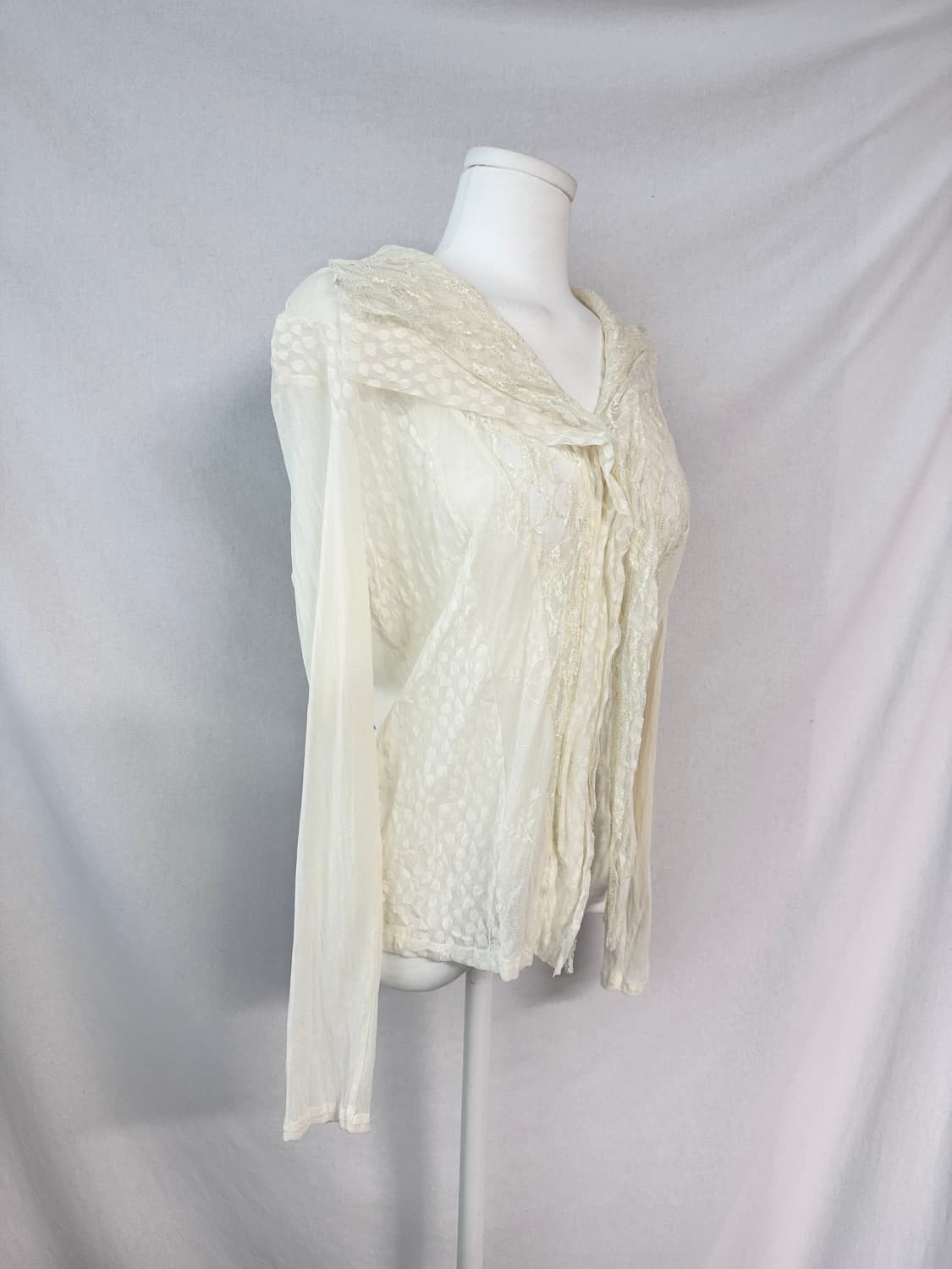 패턴 레이스 디테일 가디건 상품이미지4