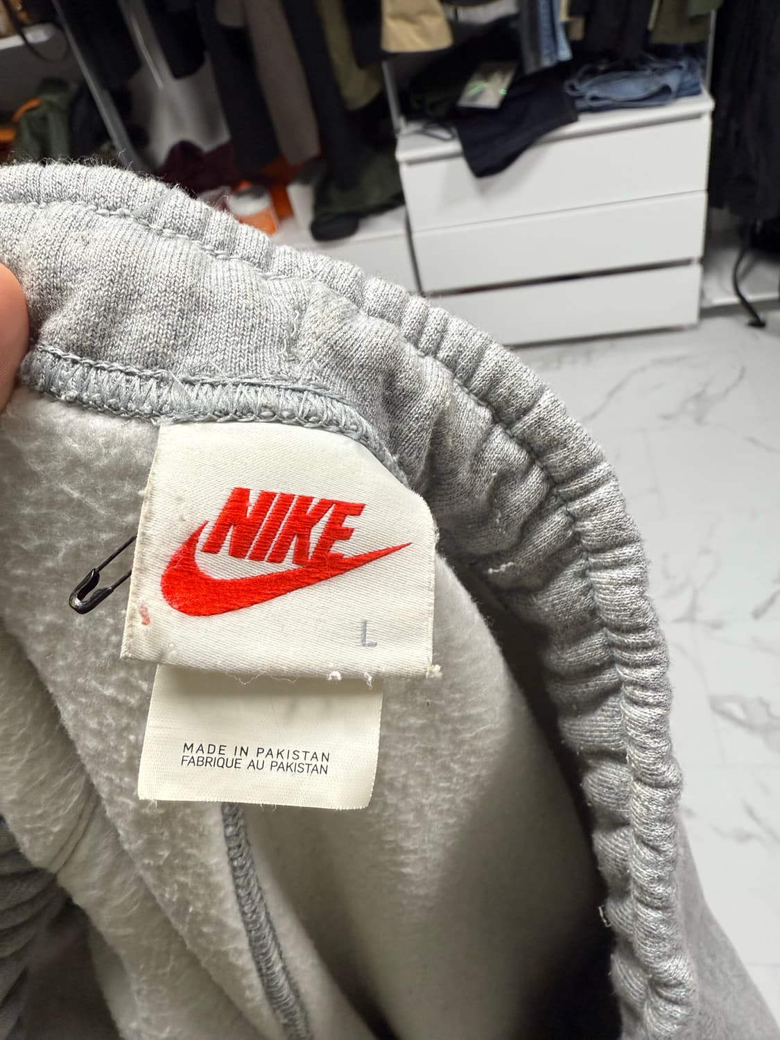 Nike x Stussy NRG RA 플리스 팬츠 다크 그레이 헤더 L 상품이미지3