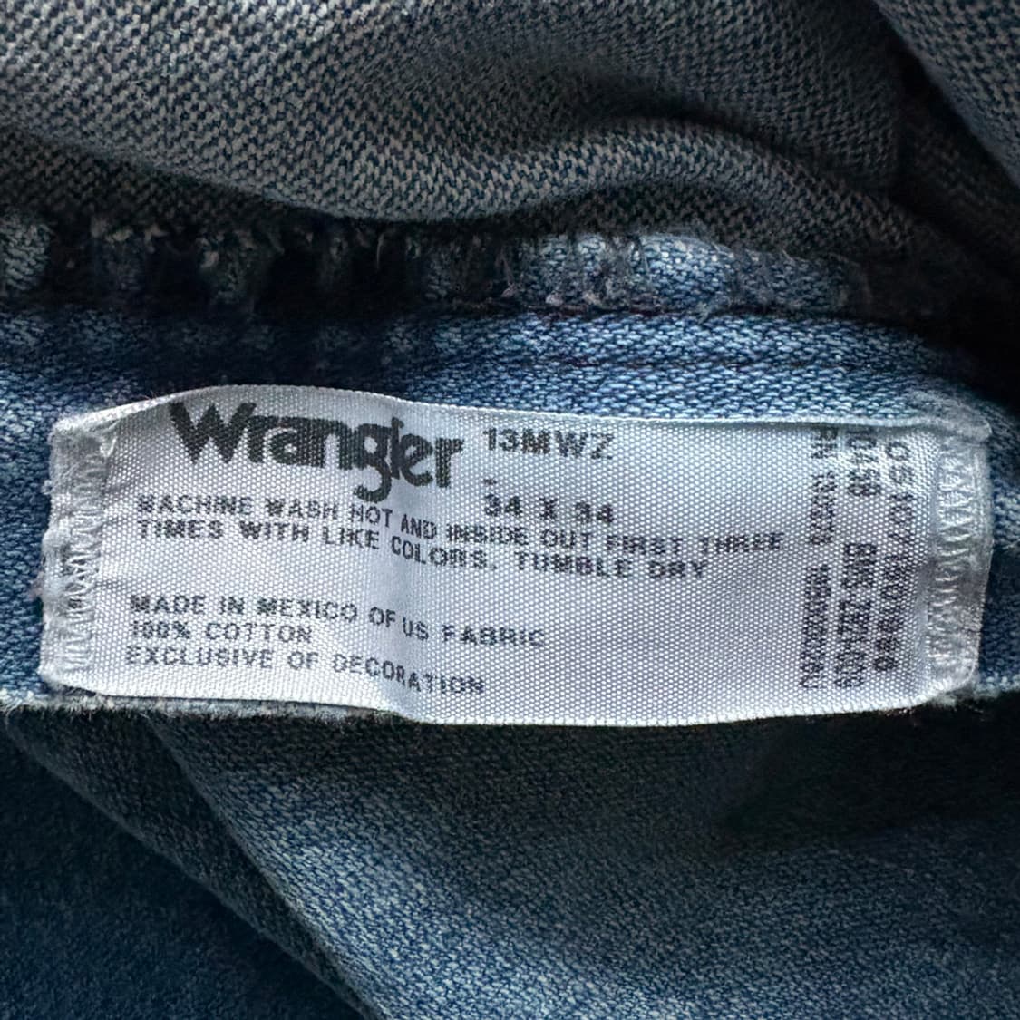 랭글러 Wrangler 13MWZ 오리지널 카우보이 컷 진 상품이미지10