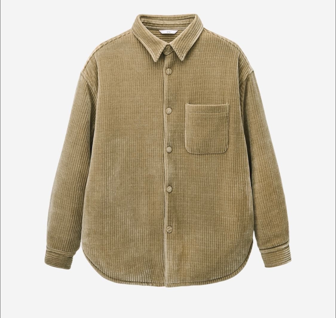 STU 코듀로이 패디드 셔츠 베이지 L 상품이미지1
