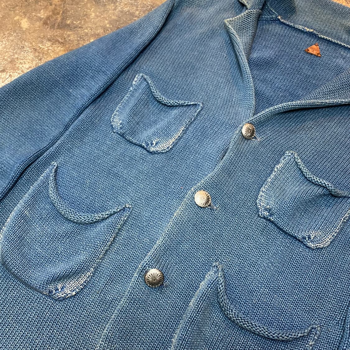 (L) 캐피탈 콘초 인디고 니트 자켓 상품이미지3