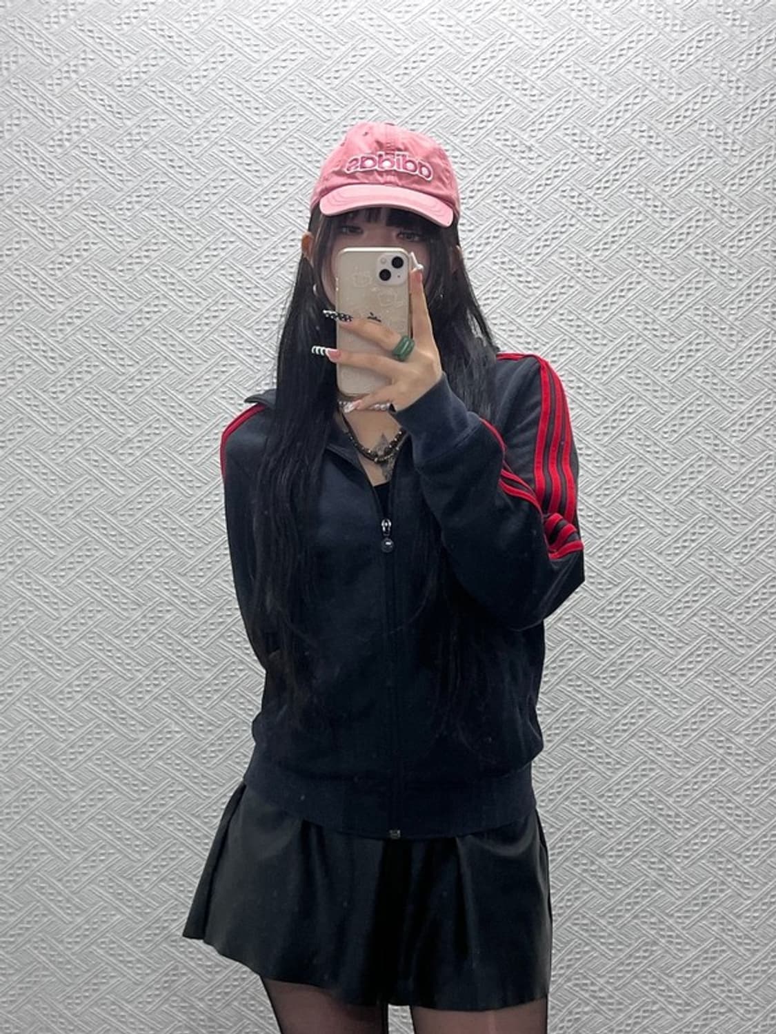 아디다스 빈티지 Y2K 코랄 딸기핑크 볼캡 C10326 상품이미지1