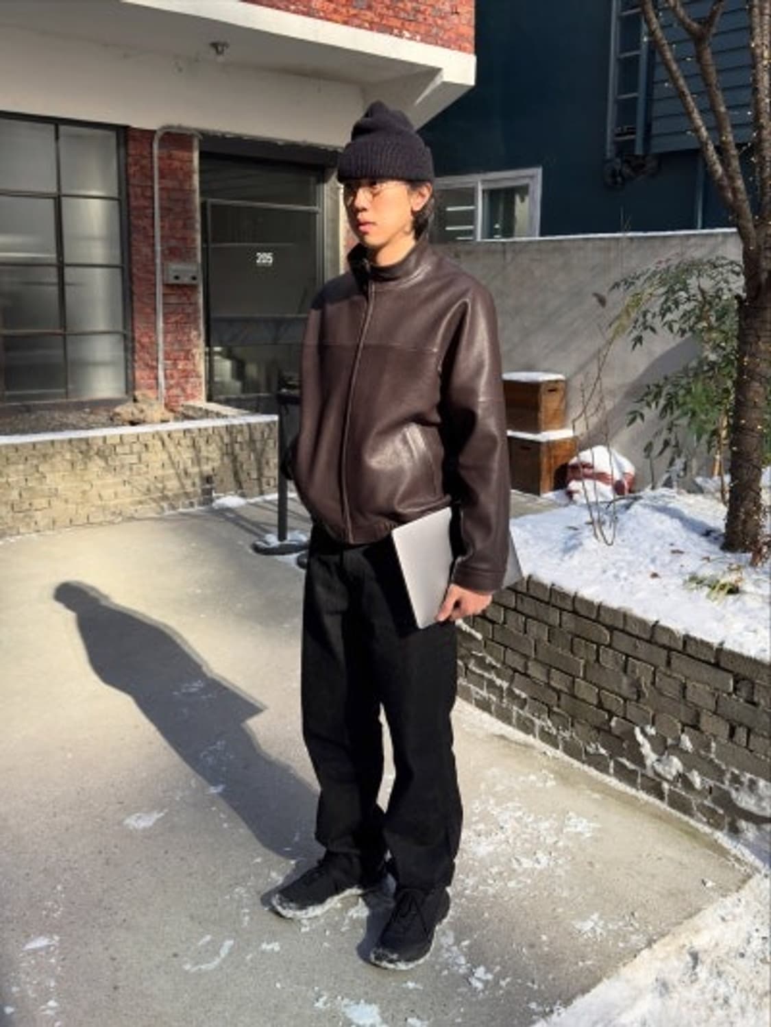 유스 하이넥 레더 블루종m 구해요 상품이미지2