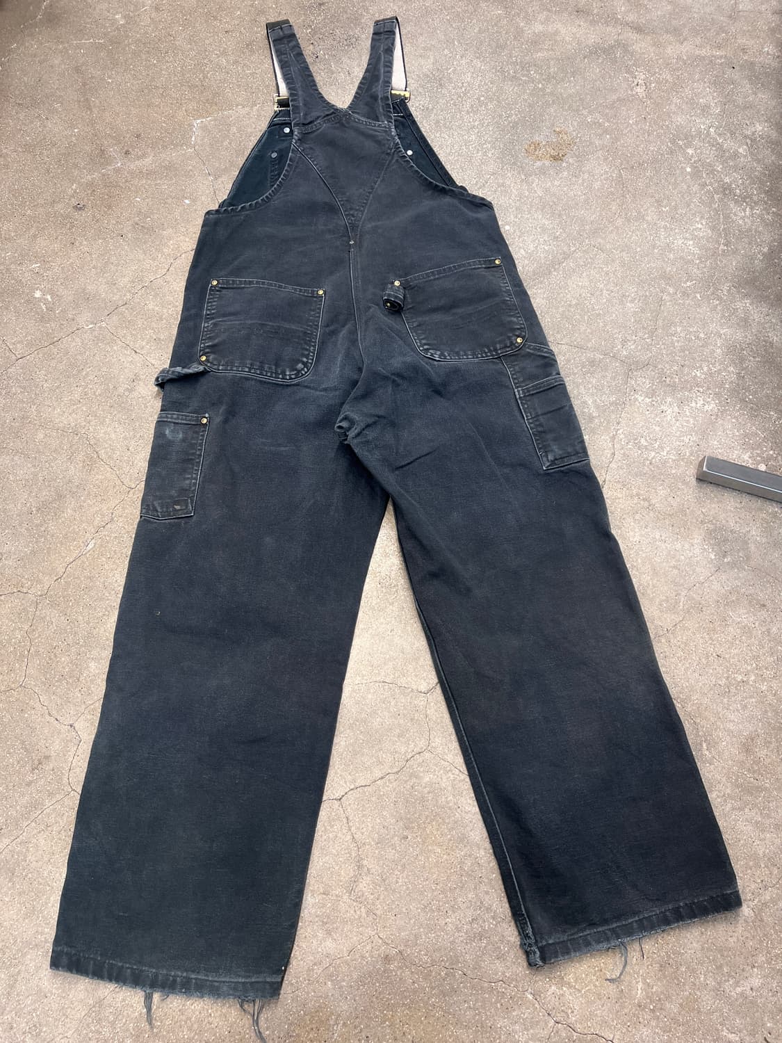 칼하트 더블니 오버롤 BLK  상품이미지4