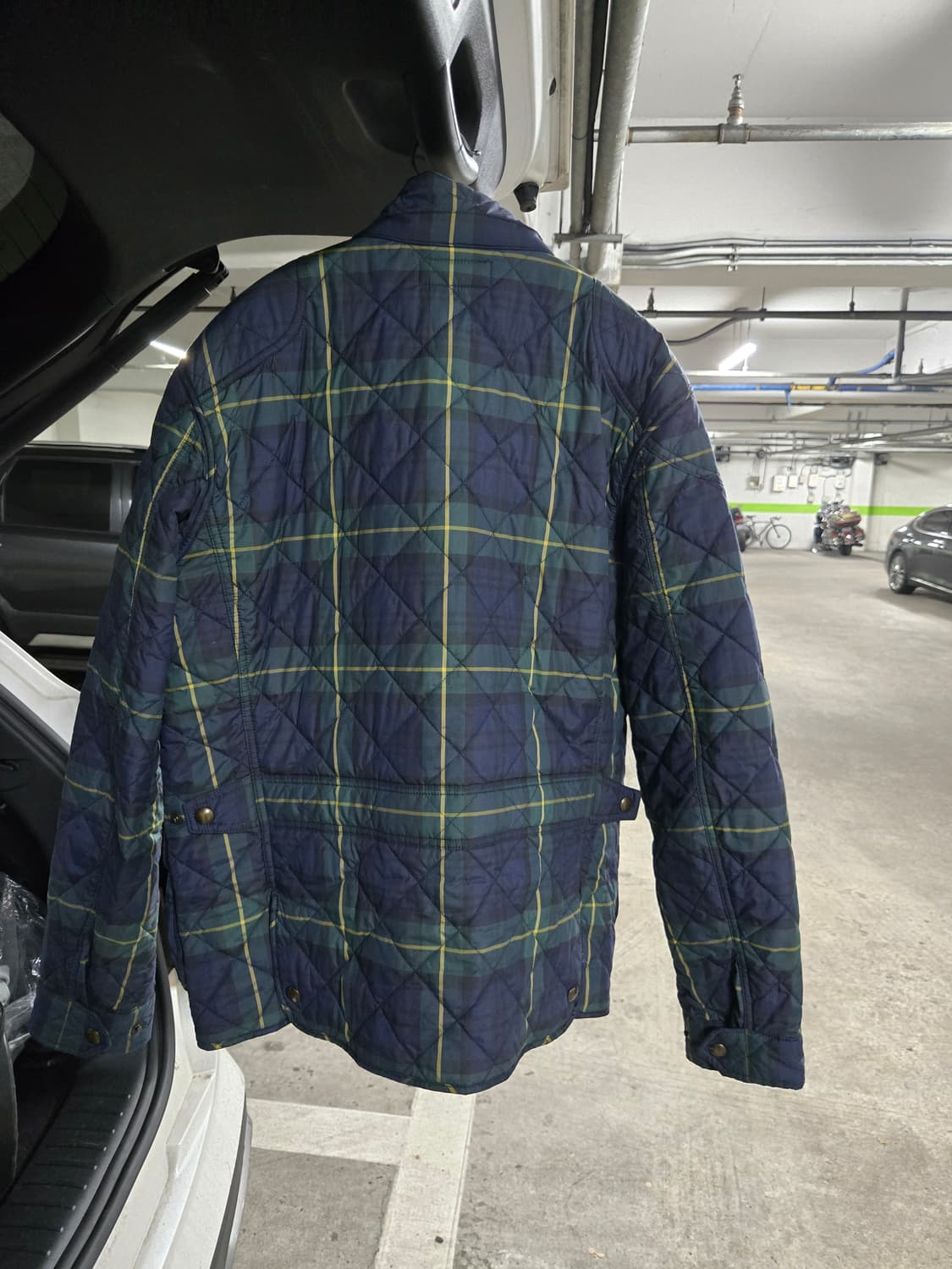 폴로 랄프로렌 퀼팅 자켓 타탄체크 M 사이즈 팝니다 상품이미지2