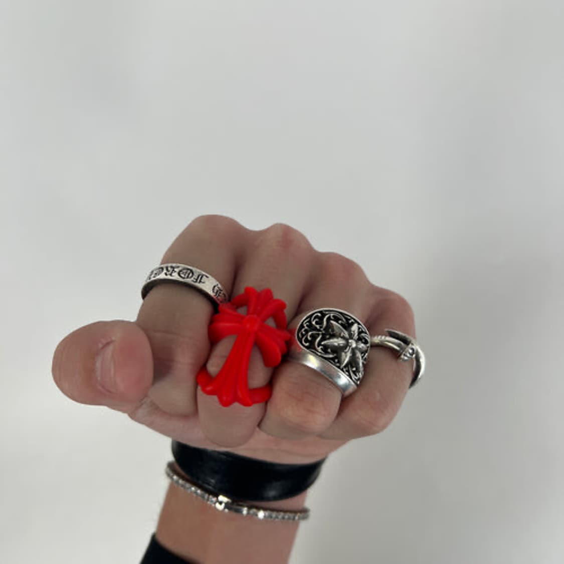 크롬하츠 실리콘 링 레드 m 상품이미지3