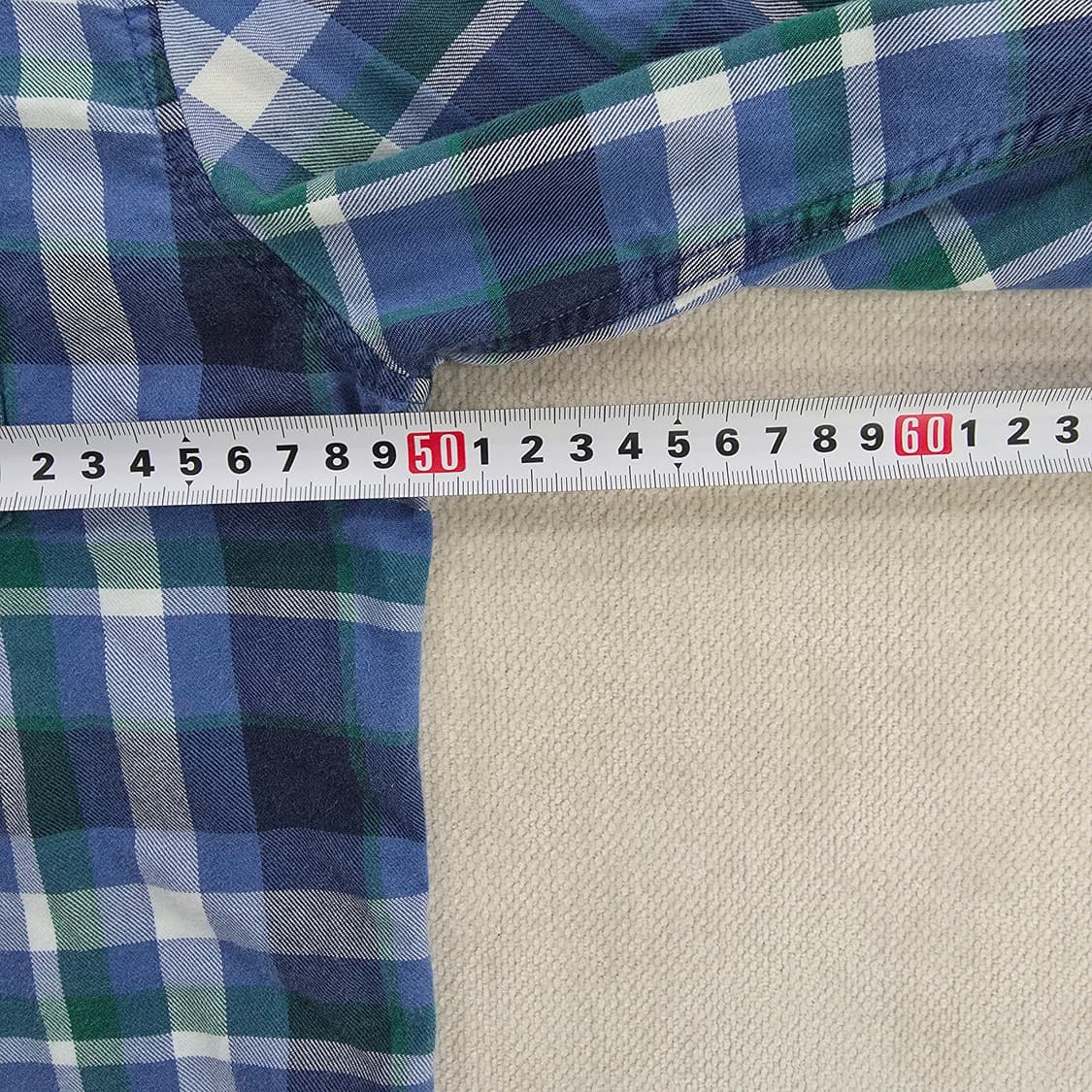 [100] 폴햄 블루 체크 긴팔 셔츠 남방 1229J 상품이미지5