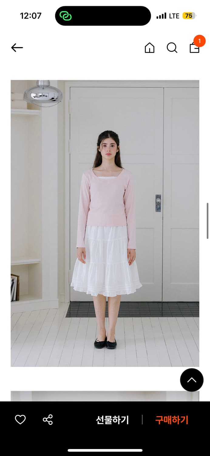 마레니 레이스 레이어드 티셔츠 상품이미지2