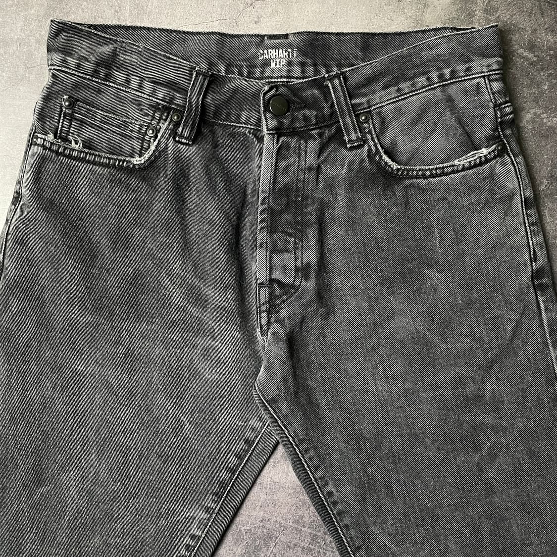 CARHARTT 칼하트 WIP 슬림 테이퍼드 흑청 데님 팬츠 A00828 상품이미지2