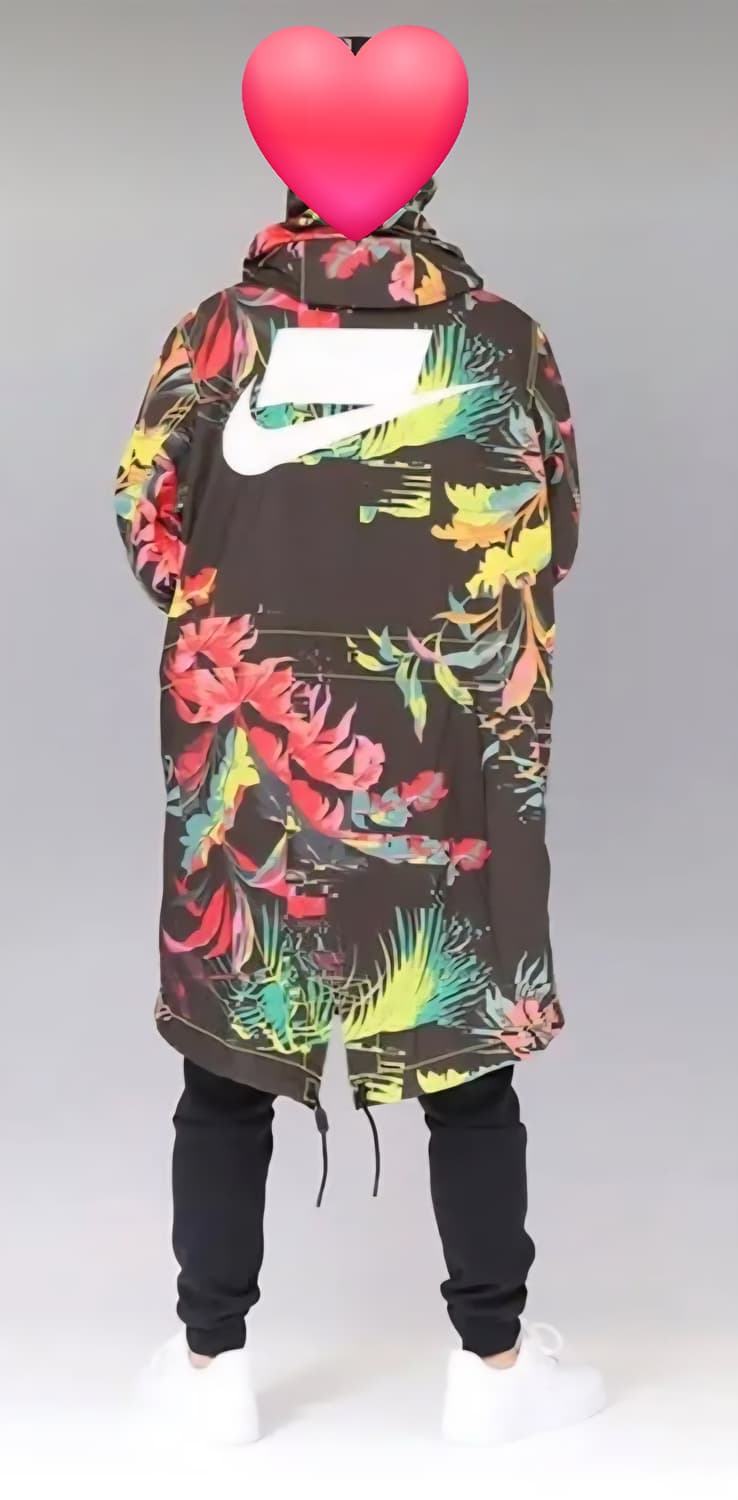 나이키 롱 후드 바람막이 M  플로랄 AOP 파카자켓 MM51 상품이미지9