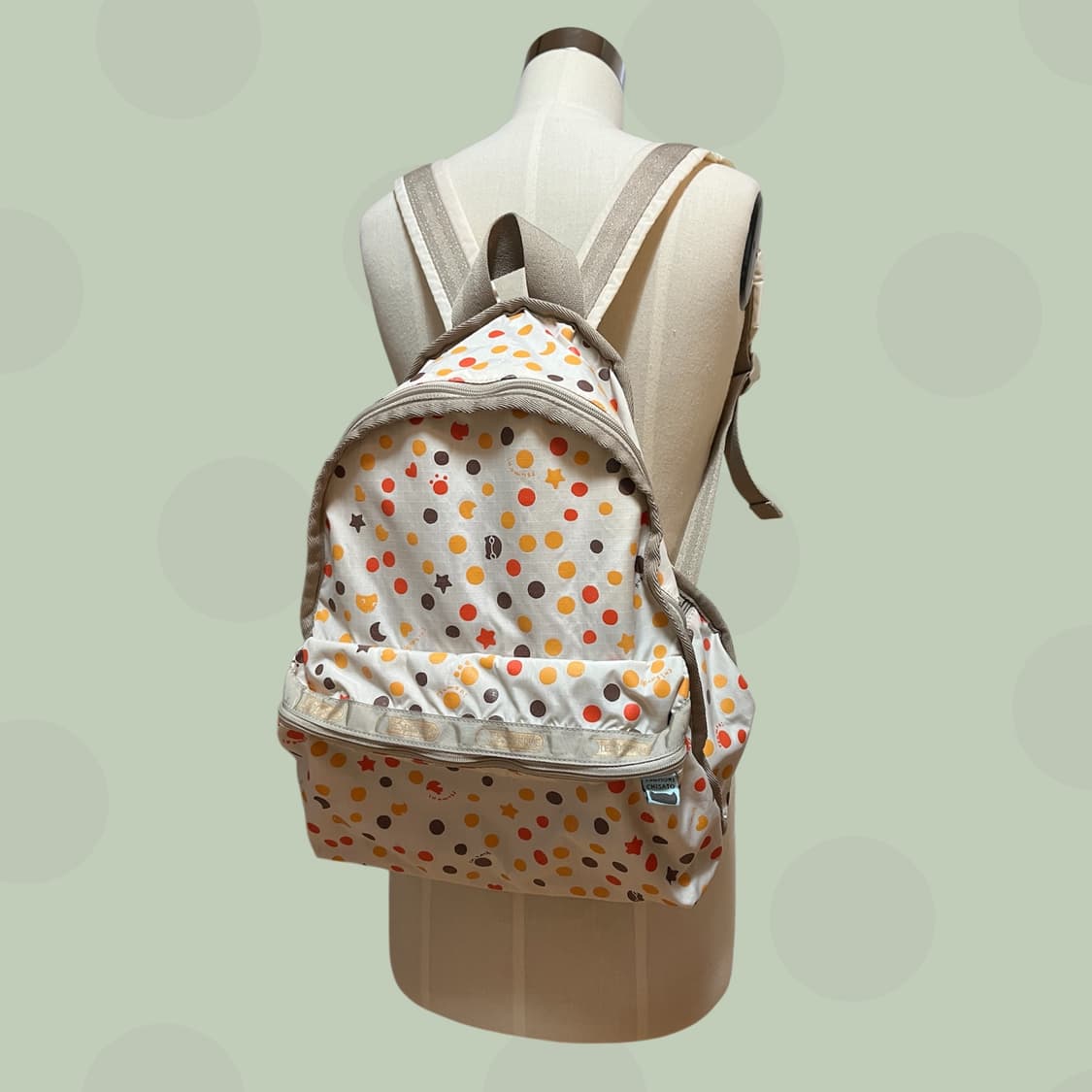 츠모리 치사토x레스포삭 고양이 땡땡이 백팩 상품이미지1