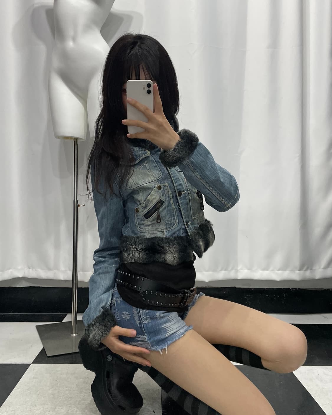 🎸데님 숏 쉐르파 자켓🎸 상품이미지4