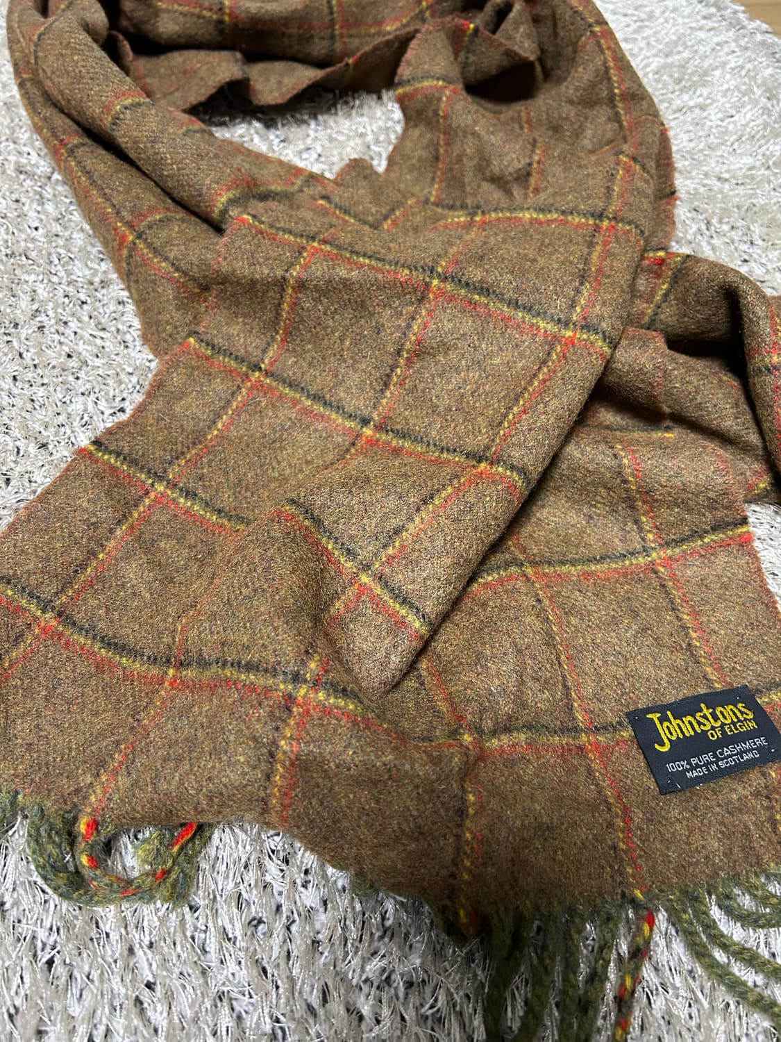 스코틀랜드제 존스톤스 100프로 캐시미어 목도리 상품이미지3