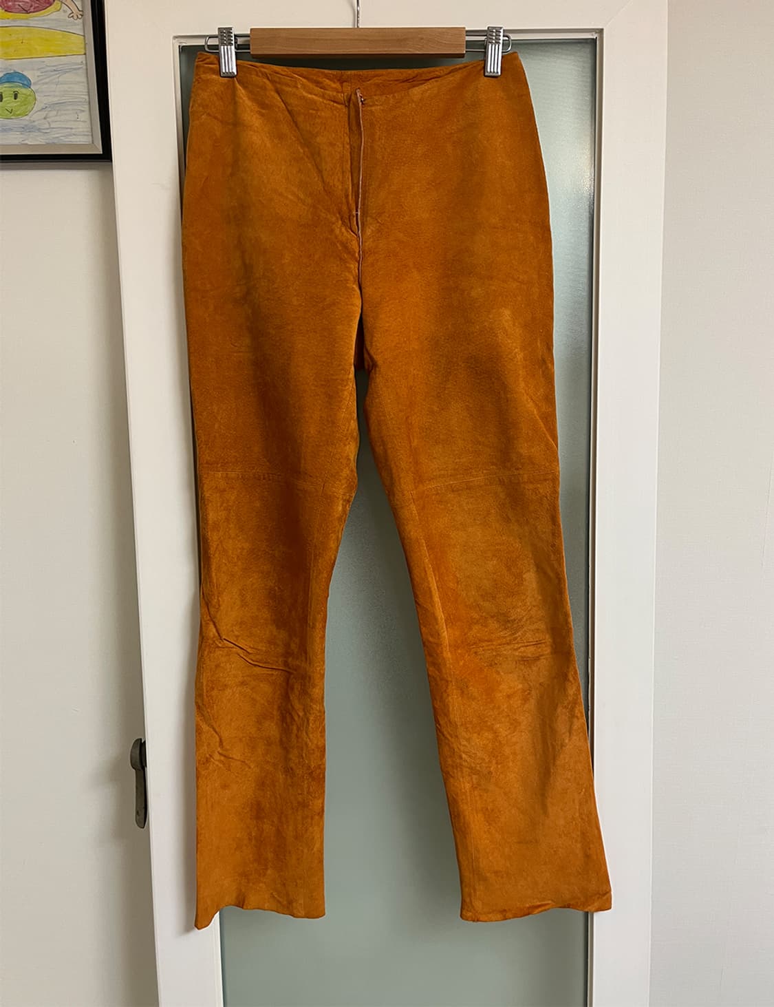 Orange suede leather pants 상품이미지6