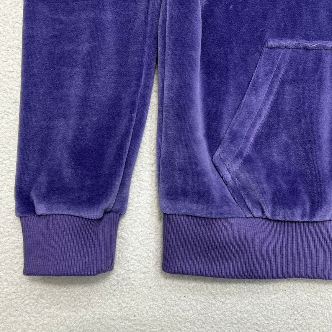 카키포인트 큐빅 벨벳 후드집업 퍼플 OS 상품이미지3