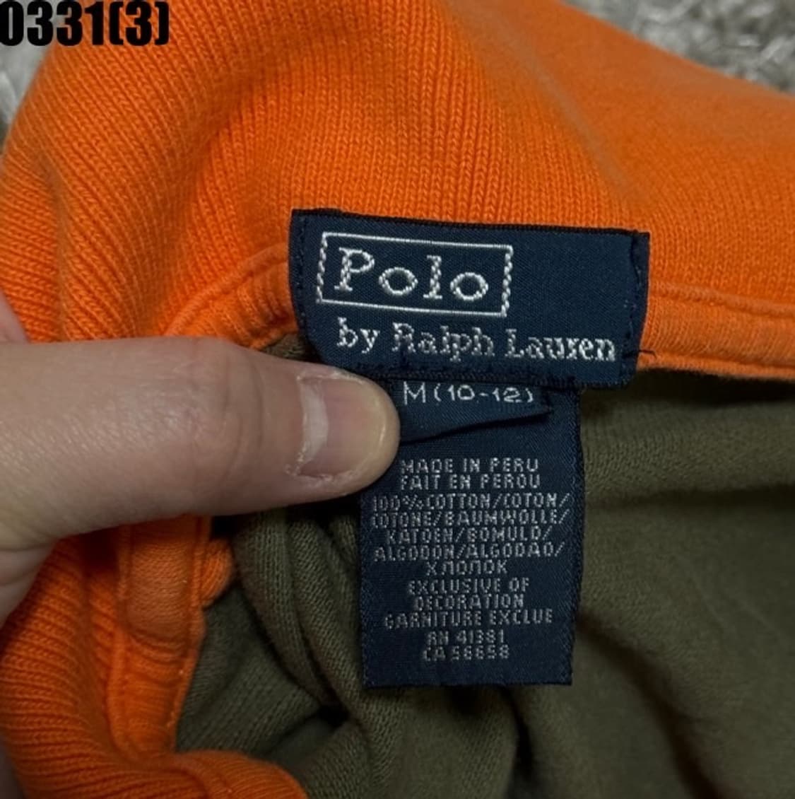 빅포니 폴로 카라티 카키 오렌지 폴로 반팔 상품이미지3
