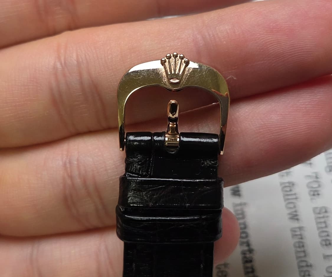 레어] 롤렉스 셀리니 50505 18K로즈골즈 올금통 화이트판 남성용 상품이미지7