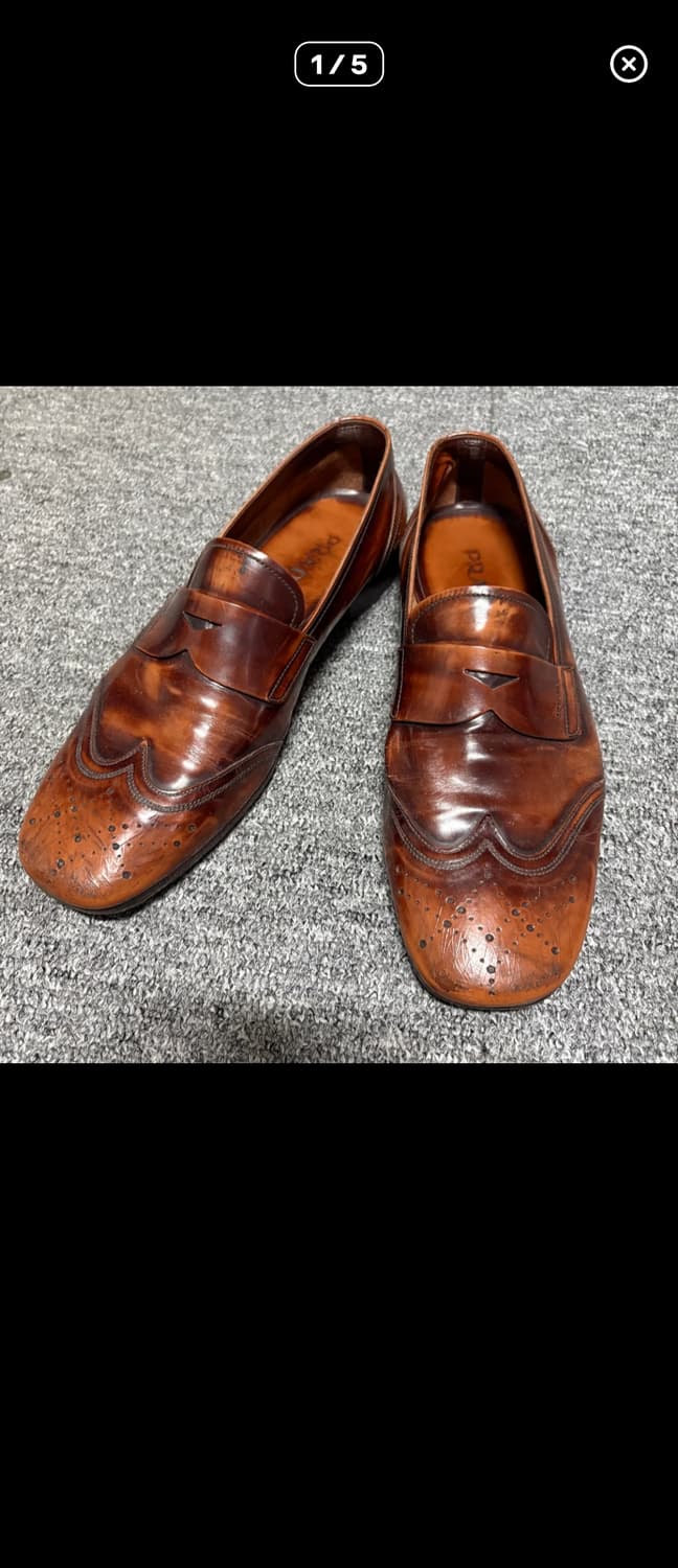 빈티지 프라다 로퍼 브라운 9사이즈 상품이미지1