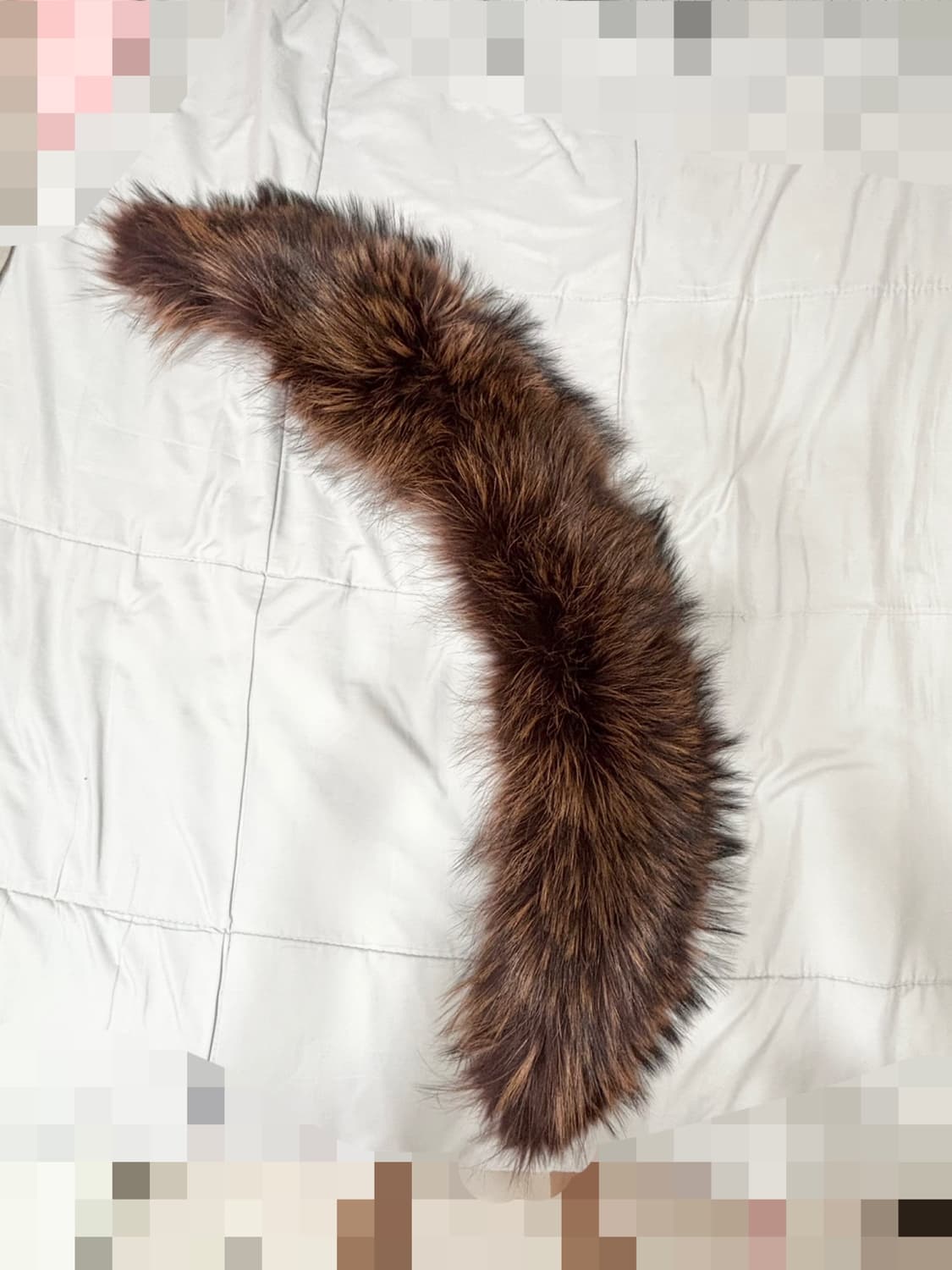 천연 라쿤퍼 목도리/카라/상태최상/고리여밈 상품이미지4