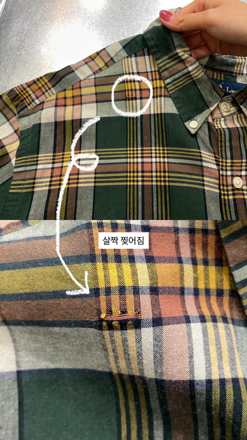 (2XL) POLO 폴로 랄프로렌 체크 반팔 셔츠 클래식핏 상품이미지8