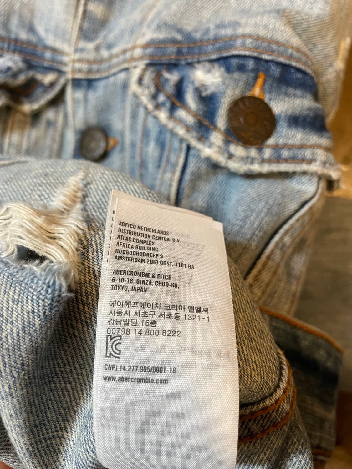 홀리스터 y2k 데미지 연청 트러커 상품이미지8