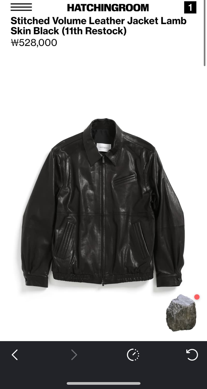 4사이즈 해칭룸 볼륨 스티치 램스킨 레더 자켓 블랙컬러 상품이미지1