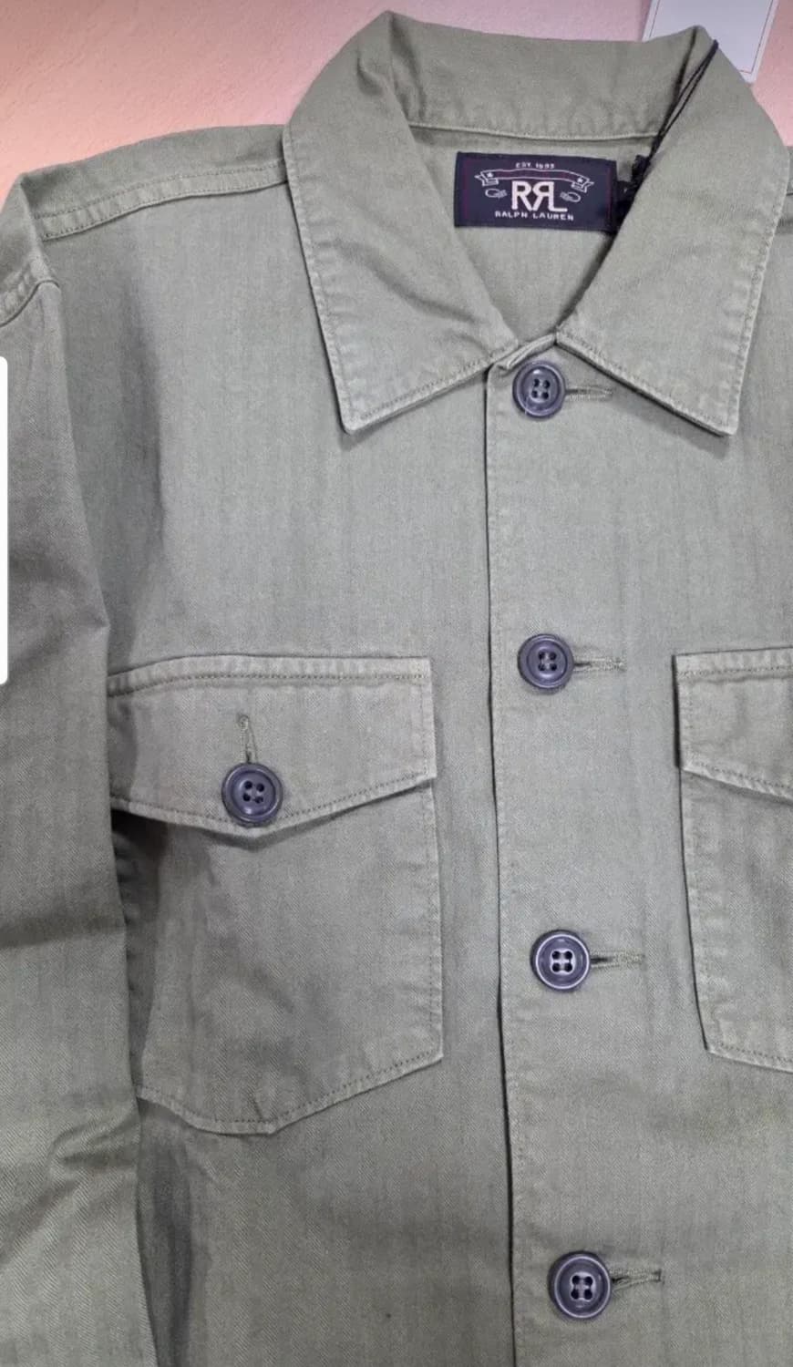 더블알엘 RRL밀리터리  헤링본 트윌 자켓/셔츠 S 새상품 상품이미지3