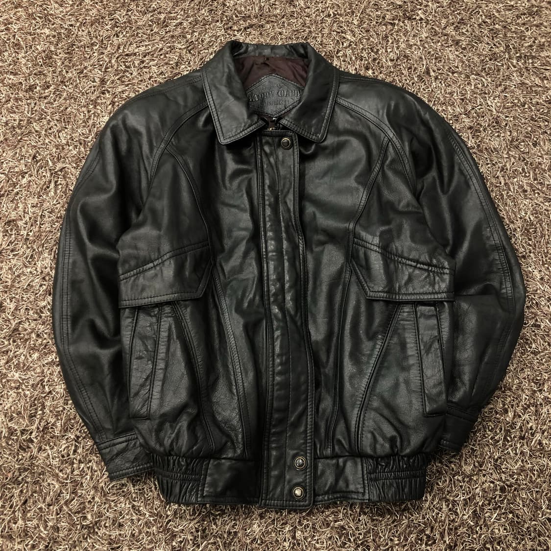 빈티지 양가죽 봄버 레더 가죽 자켓 상품이미지1
