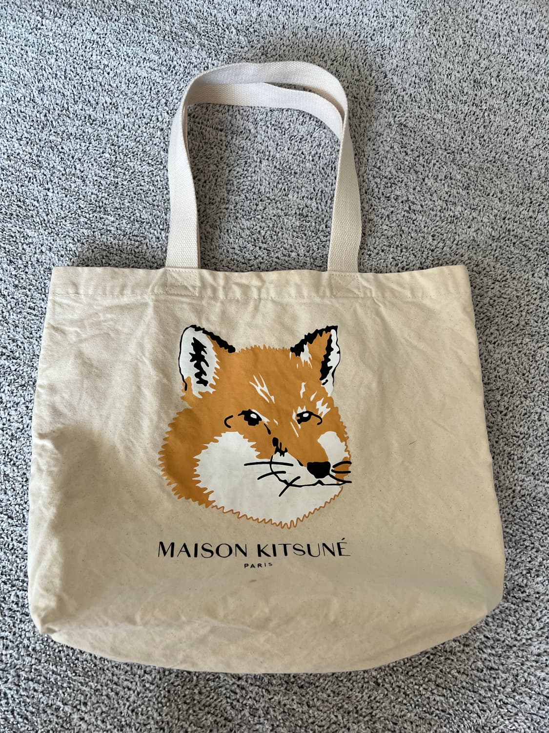 메종 키츠네 폭스 헤드 토트백 에크루 상품이미지2