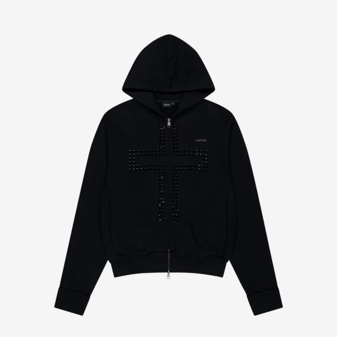 아캄 Cross Rhinestone Zip-Up Hoodie 상품이미지2