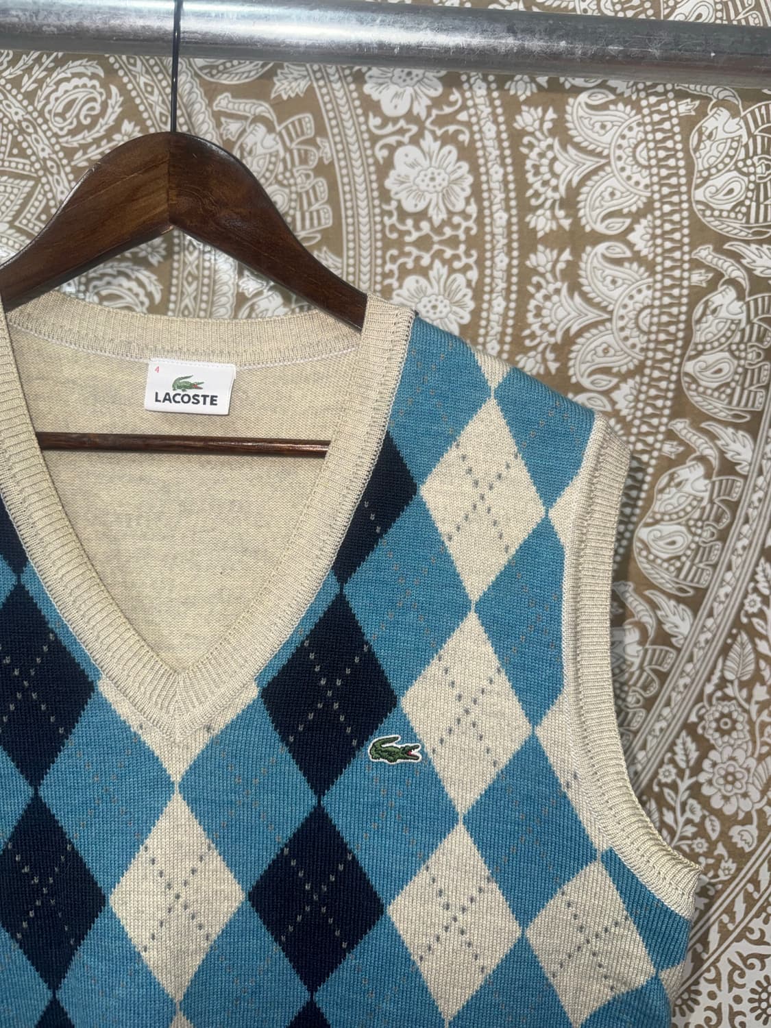 라코스테 아가일 니트 베스트  상품이미지3