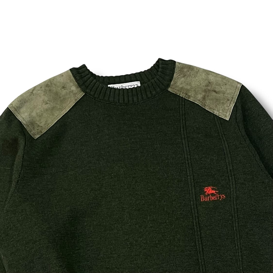  버버리 레더패치 울 니트 y14179 상품이미지4