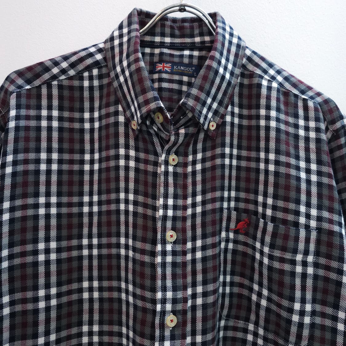 일본판 캉골 블랙체크 플란넬 셔츠 상품이미지2