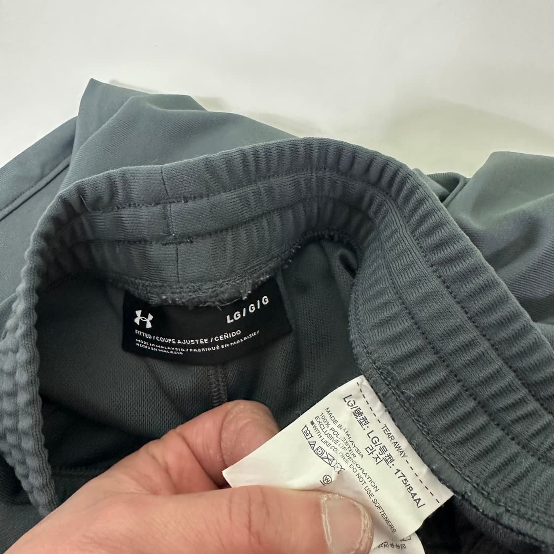 L 언더아머 진그레이 기본로고 머슬핏 밴딩 헬스 트레이닝팬츠 상품이미지4