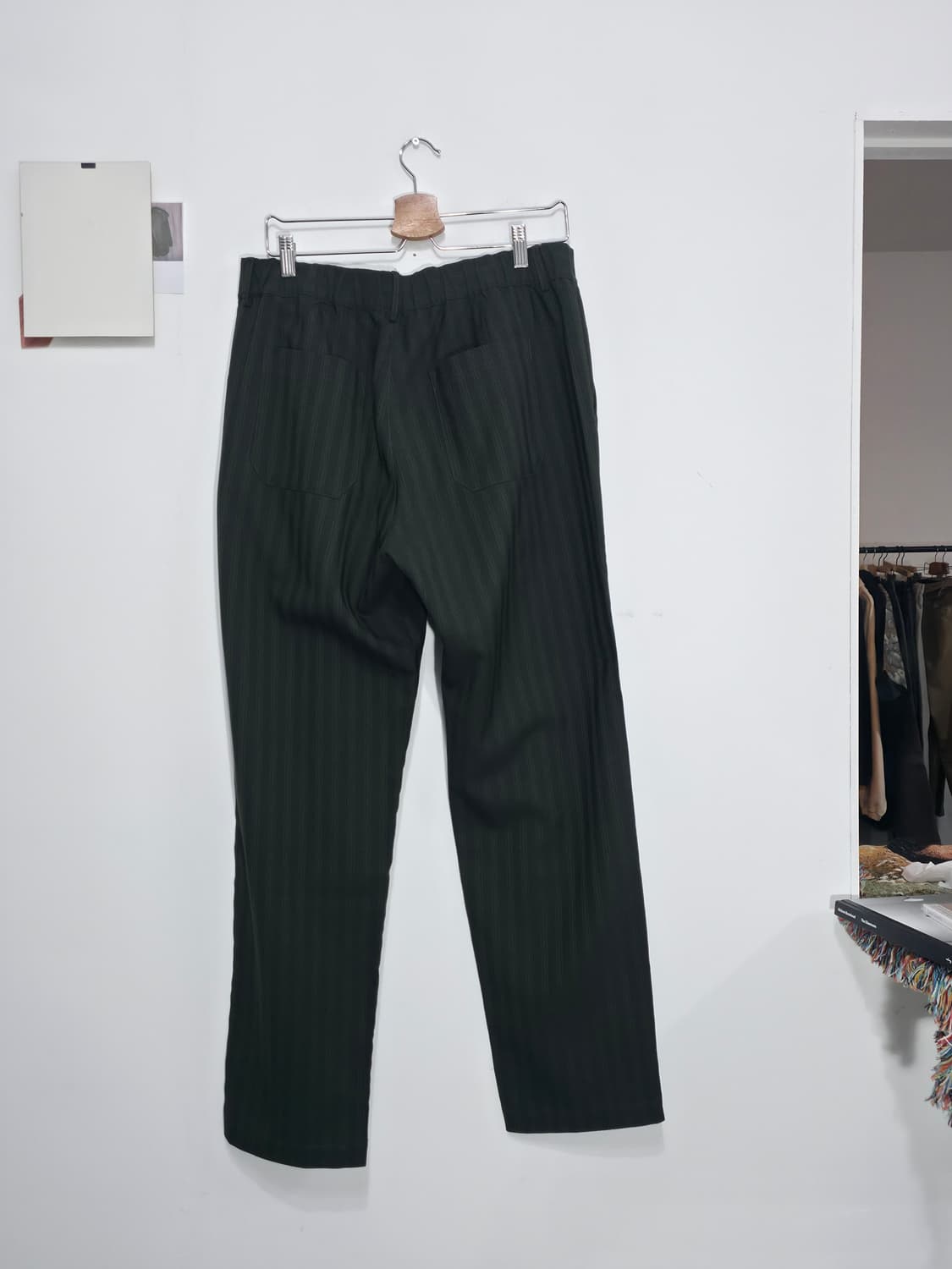 Han kjobenhavn darkgreen stripe pants 상품이미지2
